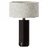 Nitara Chocolate Ribbed Concrete Brass Fabric Table Lamp - Thumbnail 2