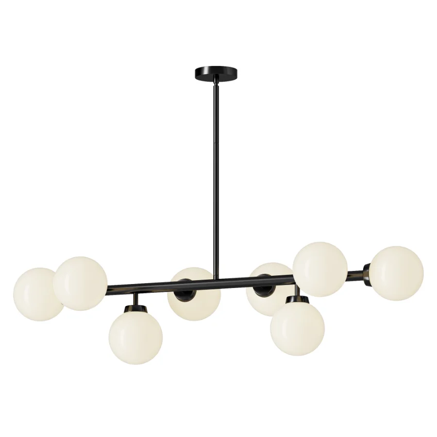 Jewellia 8 Light Dimmable Sputnik Modern Linear Chandelier Image 3