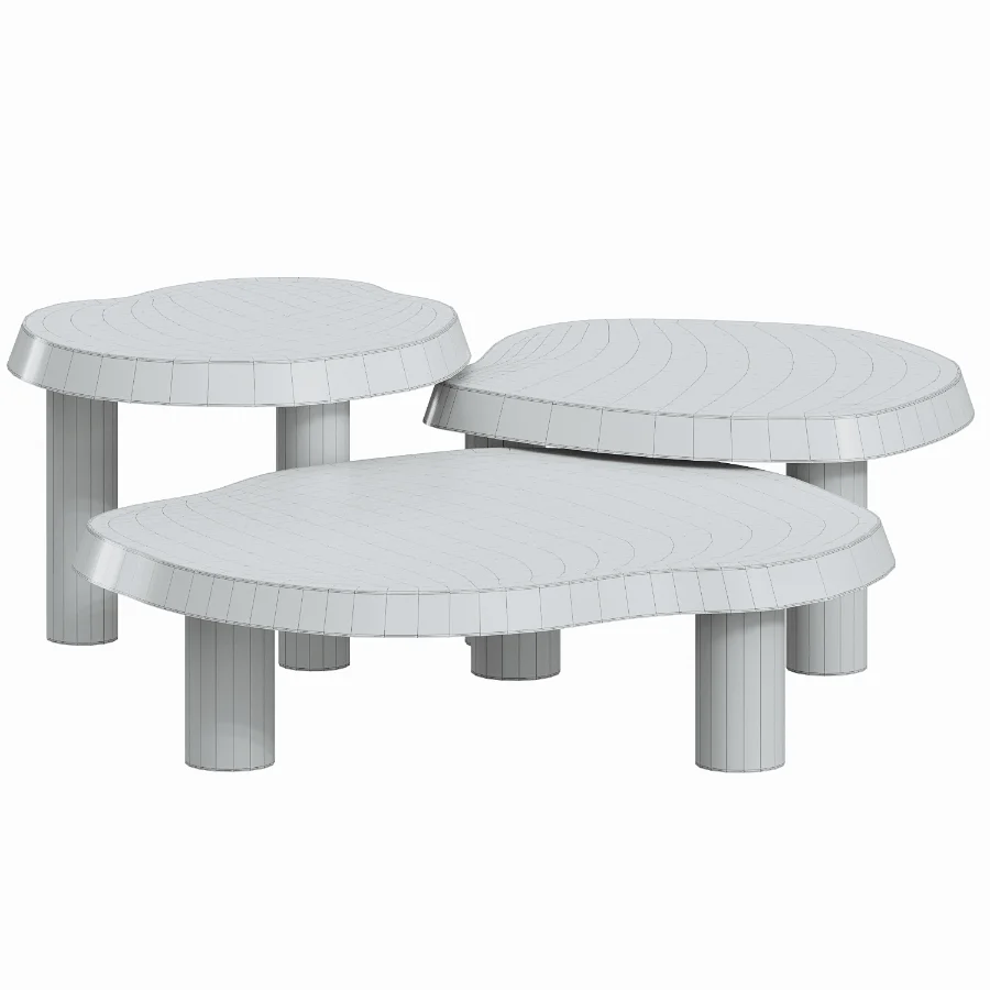 Travertine Nesting Coffee Table Set Image 1