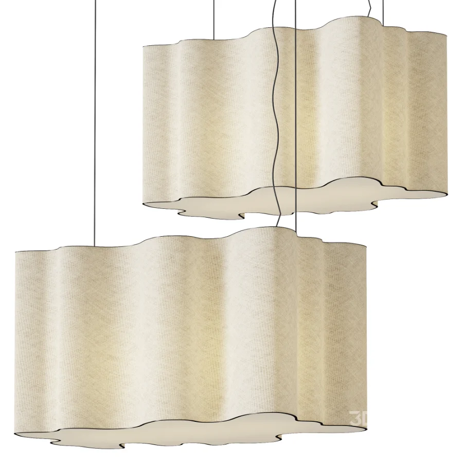 Cloud Form Fabric Pendant Lamp Image 1