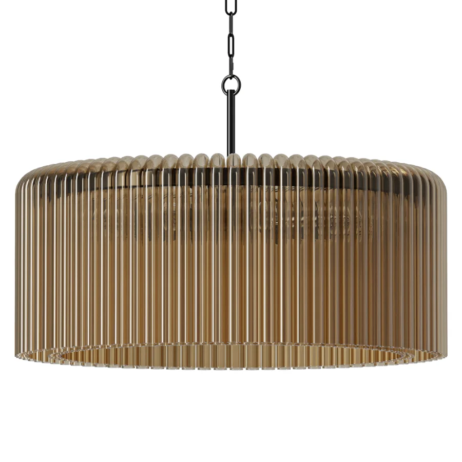 Vertical Glass Rod Pendant Chandelier Image 3