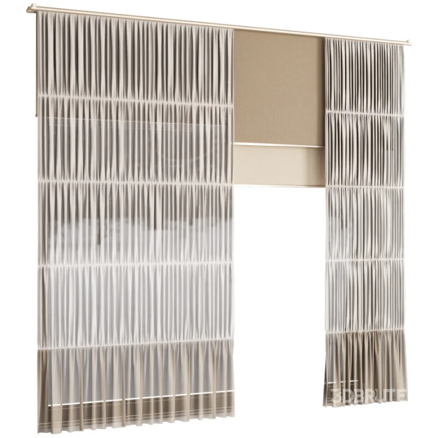 Silk and Cotton Curtain Set 115 Image 3