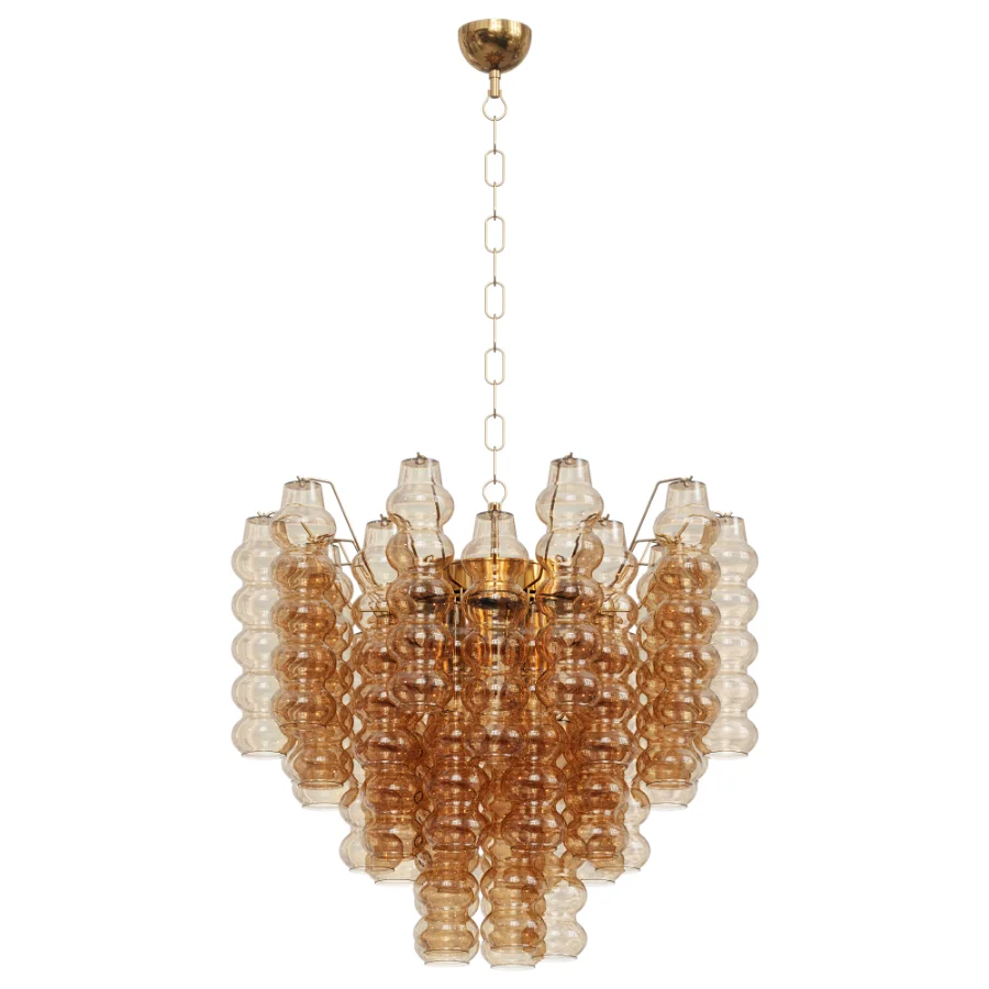Murano Chandelier Curva Rosa 36 Tubes Image 5