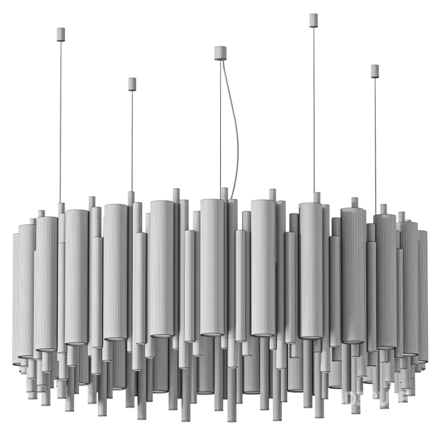 Orchestral Oval Suspension Pendant Light Image 2