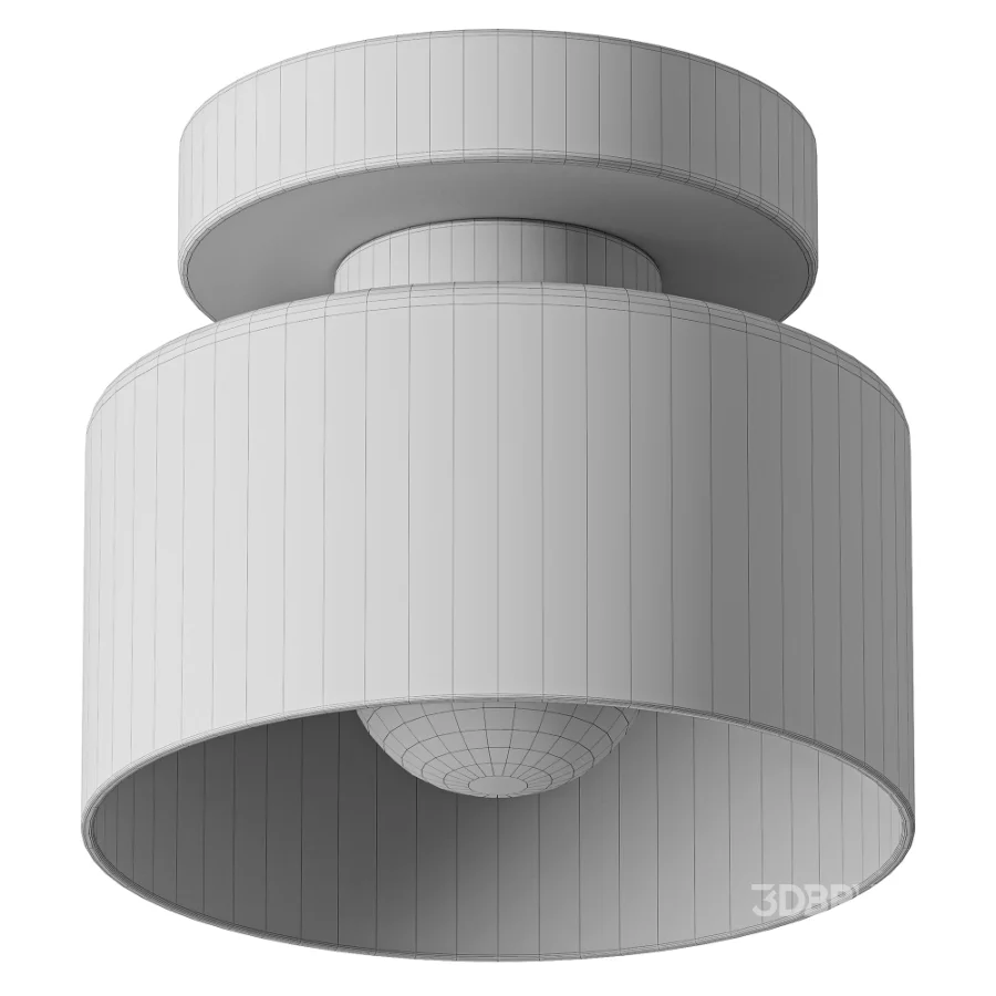 SohoLife Moriglaze Cylinder Glass Flush Ceiling Light Image 3