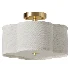 Fabric Semi Flush Mount Ceiling Light Fixture - Thumbnail 3