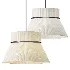 Lustria Suspension Fabric Pleated Cone Chandelier White C - Thumbnail 1