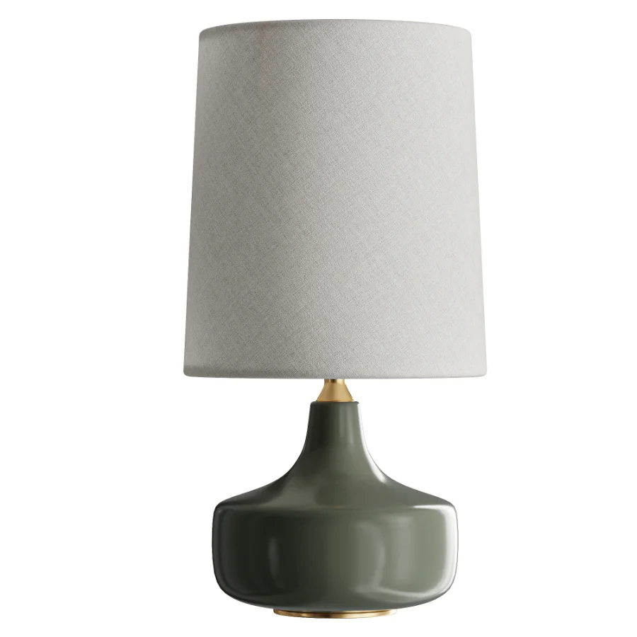 Table Lamp with Fabric Lampshade Image 2