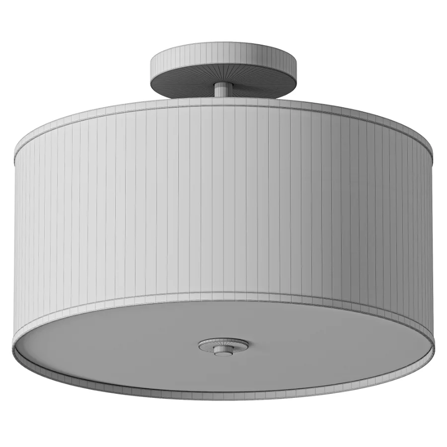 Semi Flush Mount Drum Ceiling Light Image 2