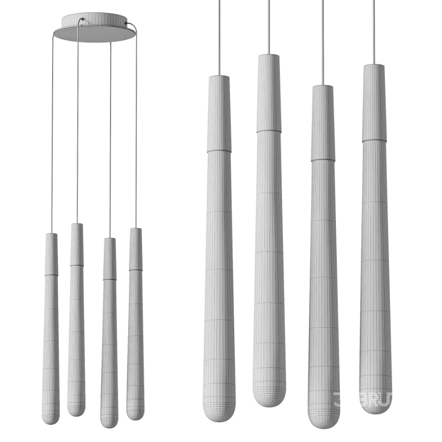 Sean Lavin Pylon Crystal LED Chandelier 4 Light Image 4
