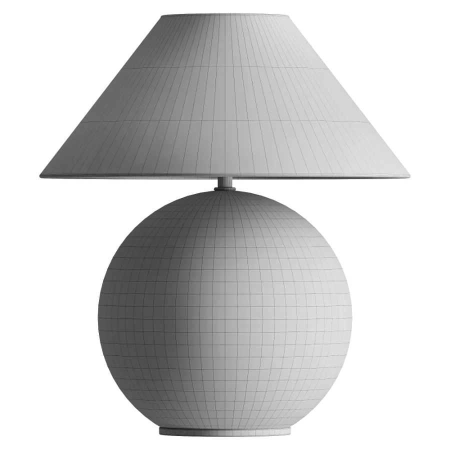 Habitat Circle Cream Ceramic Table Lamp Image 3