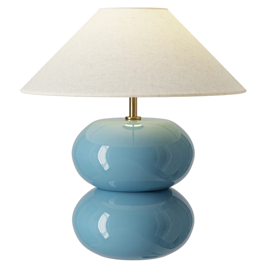 Cream Double Bubble Lamp Image 2