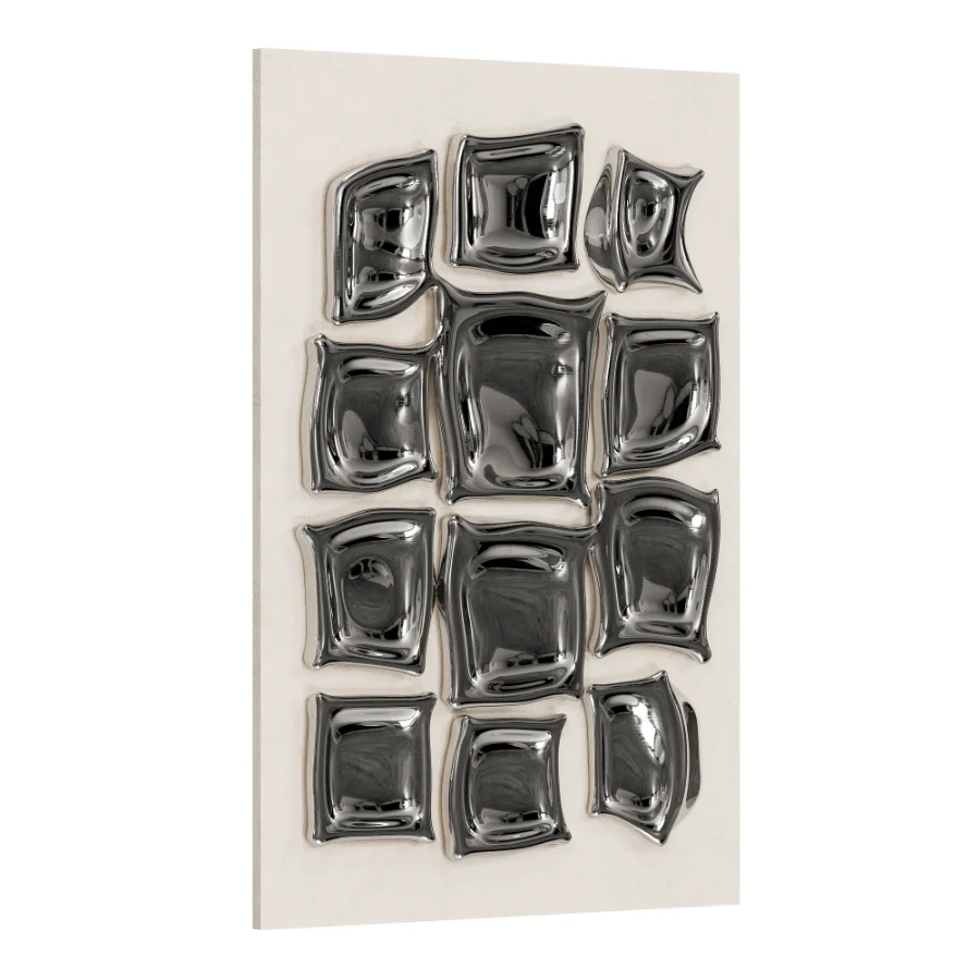 Abstract Chrome Wall Decor 01 Image 2