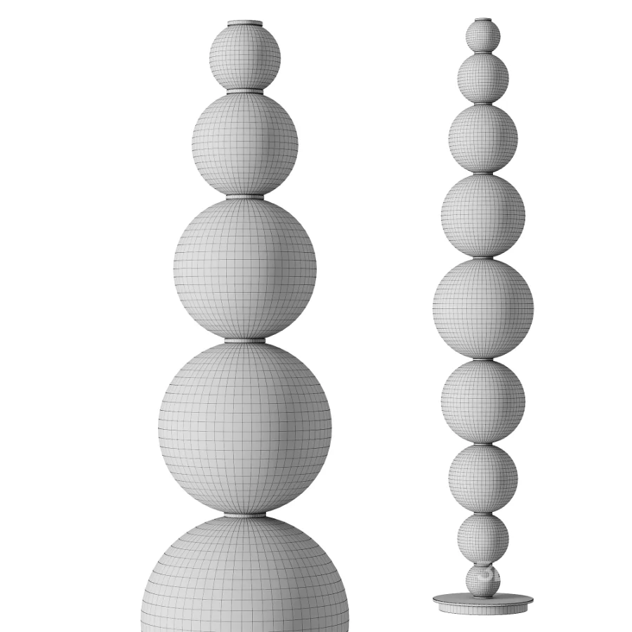 Giorgetti Upward Sculptural Gray Glass Floor Lamp Image 3