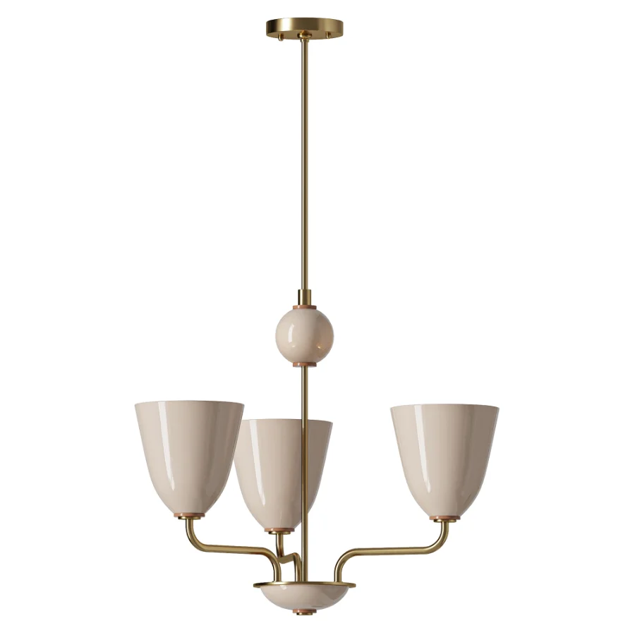 Lola Petite Chandelier Satin Brass Image 1