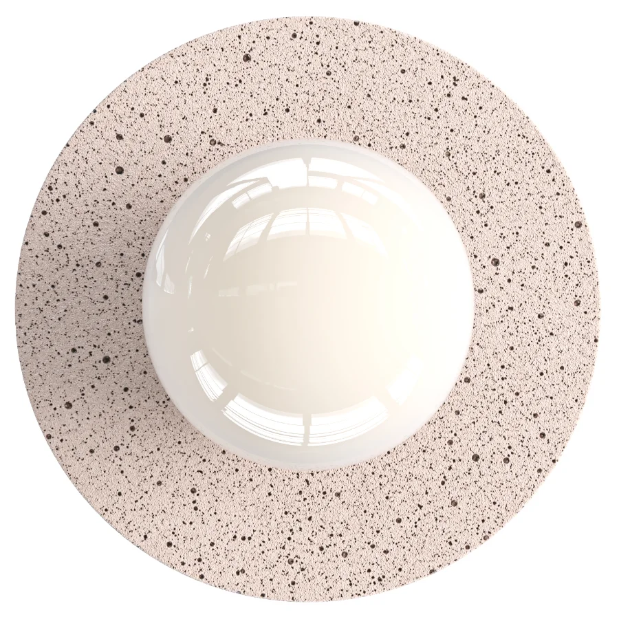 Handmade Ceramic Round Wall Sconce Image 3