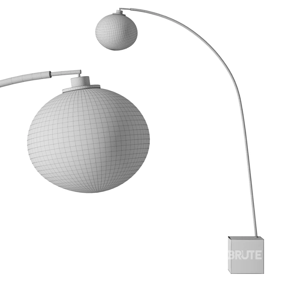 CB2 Stelvio Black Marble Arc Floor Lamp Image 3