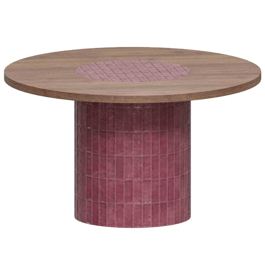 Round Welcome Dining Table in Caramel Image 2