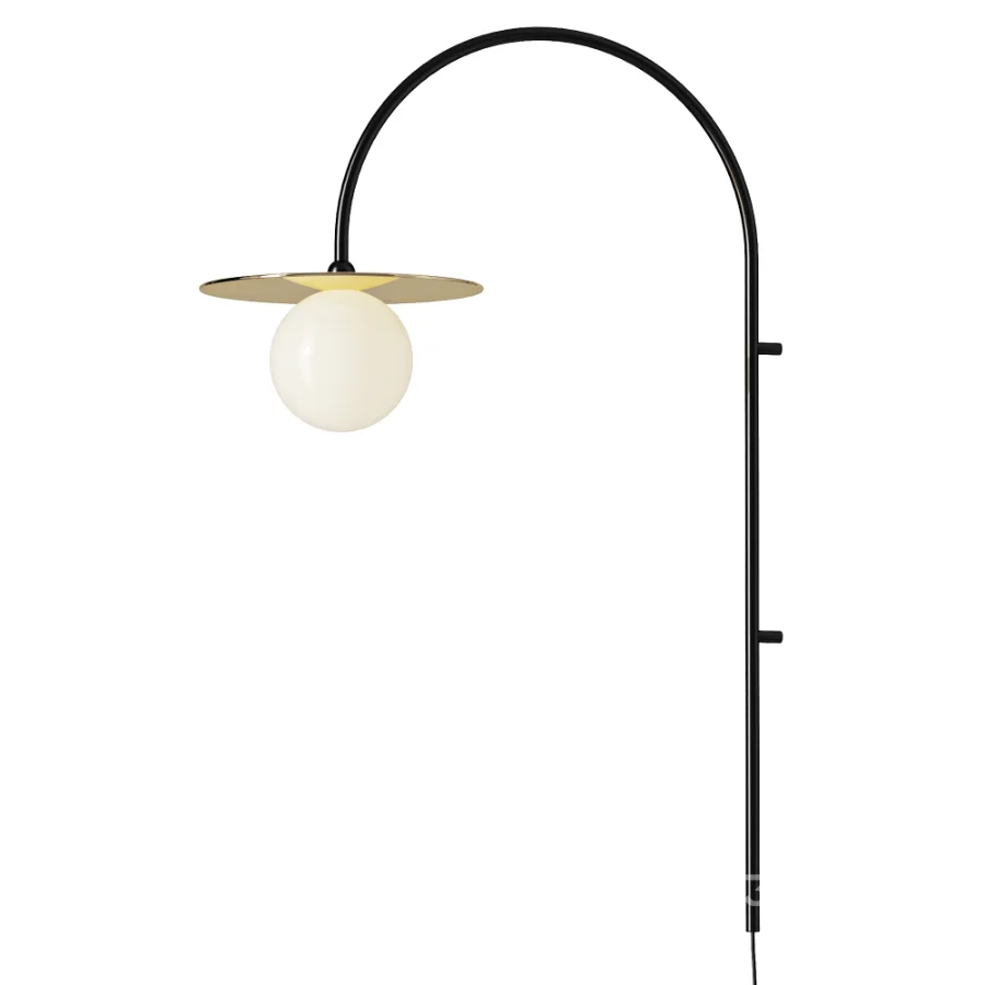 Houseof Charcoal Grey Arch Glass Wall Light Image 2