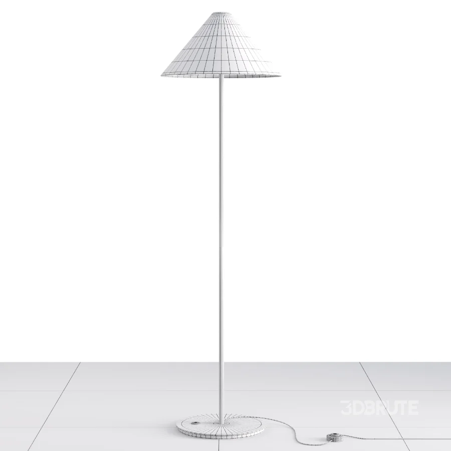 Brock Floor Lamp with Linen Shade Image 1