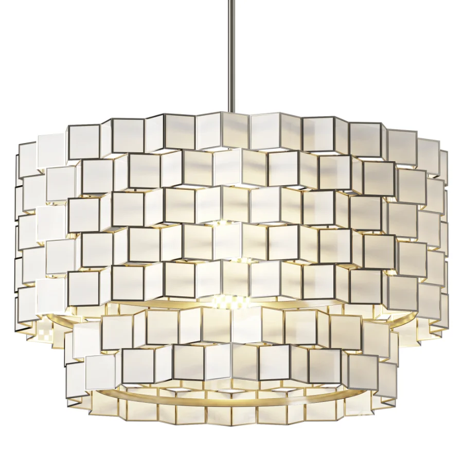 Capiz Zigzag Chandelier Image 3