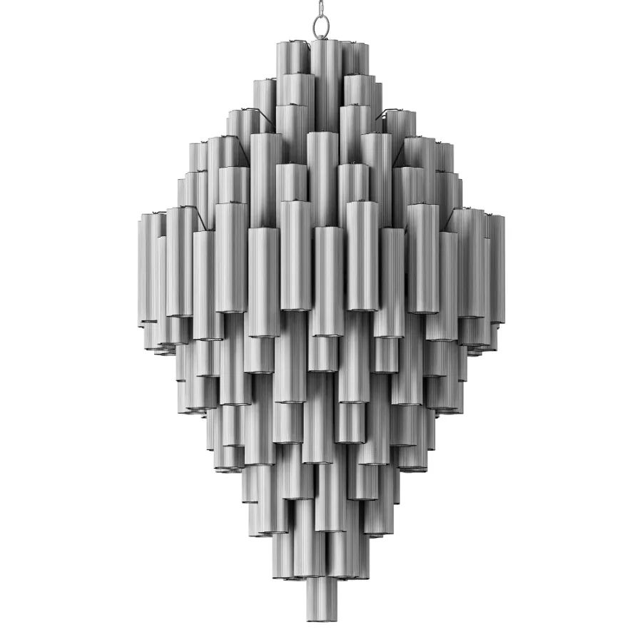 Addis Polished Chrome Chandelier White Image 5