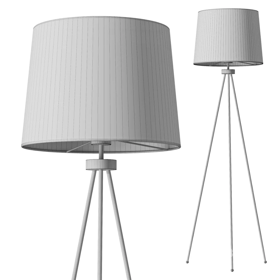 Tristan Brass Tripod Floor Lamp Image 3