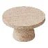 Pisa Pedestal Travertine look Coffee Table – Indoor & Outdoor Table - Thumbnail 3