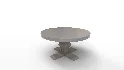 Candace Round Solid Wood Dining Table - Thumbnail 3