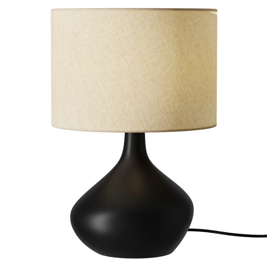 Upor Modern Minimalist Resin Fabric Table Lamp Image 1