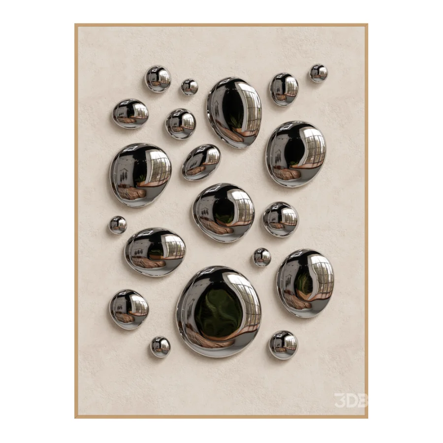 Chrome Bubble Wall Decor 18 Image 1
