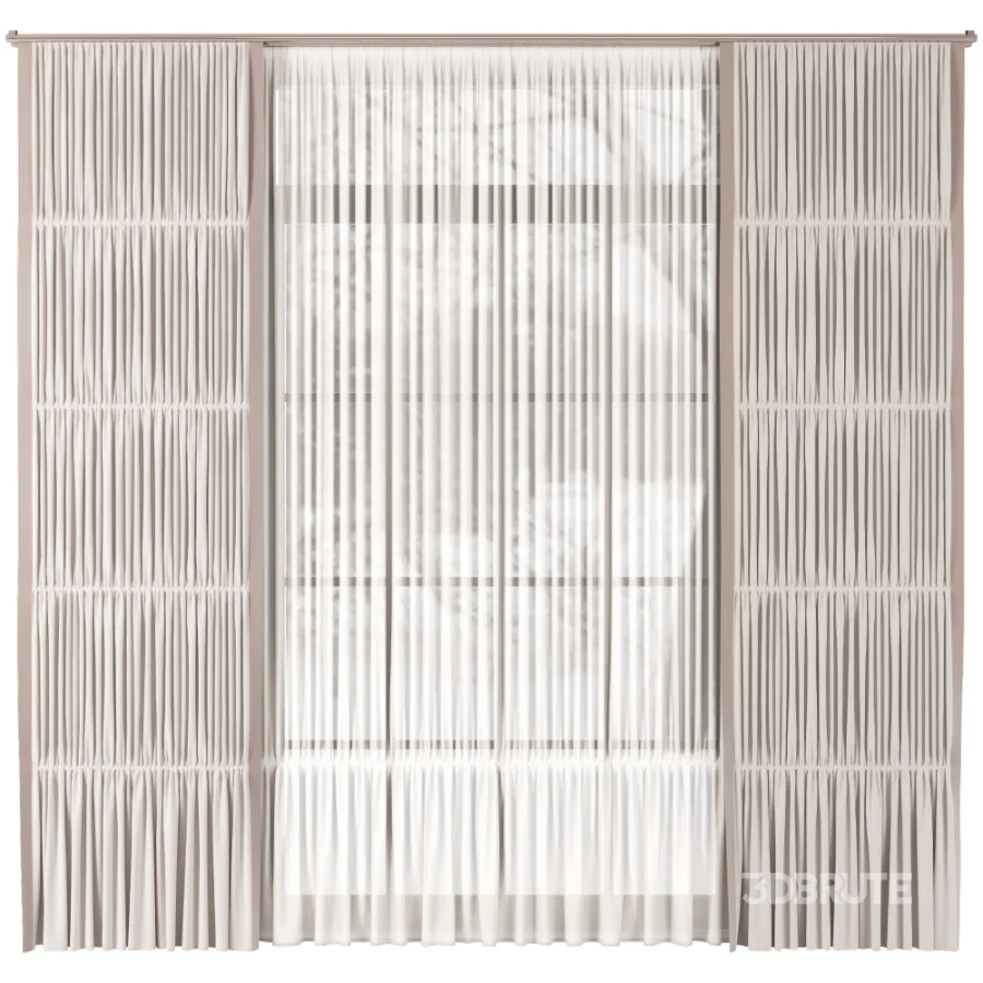 Silk and Cotton Curtain Set 114 Image 1