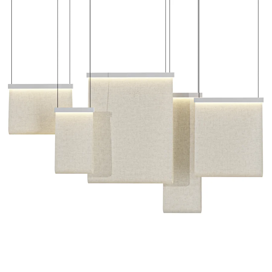 Scluda Curtain Fabric Pendant Light A Image 1