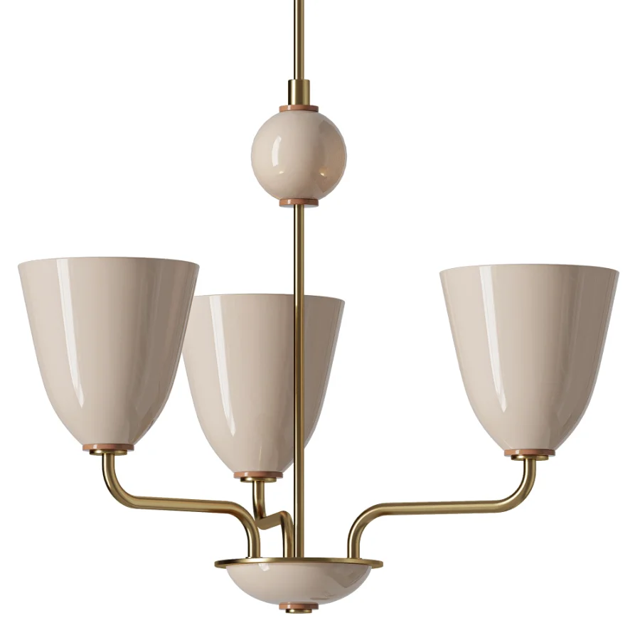 Lola Petite Chandelier Satin Brass Image 2