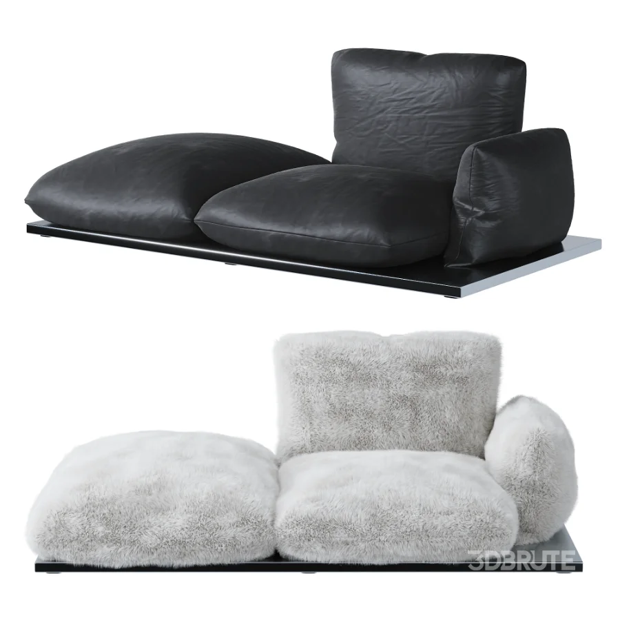 Aura armchair with a modern cushion shape Image 6