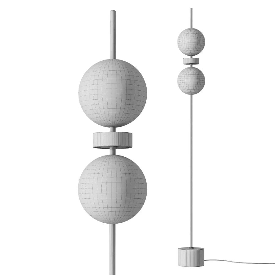 Maytoni Double Moon Black Glass LED Floor Lamp Image 2