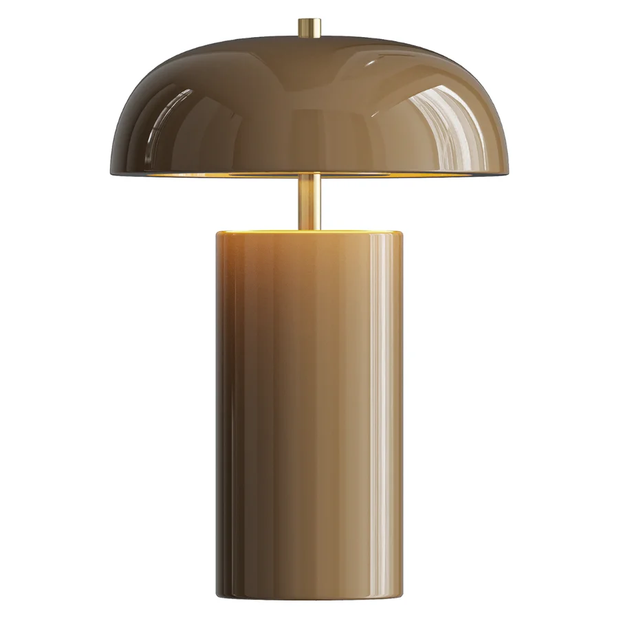 Green Metallic Dome Table Lamp Image 2