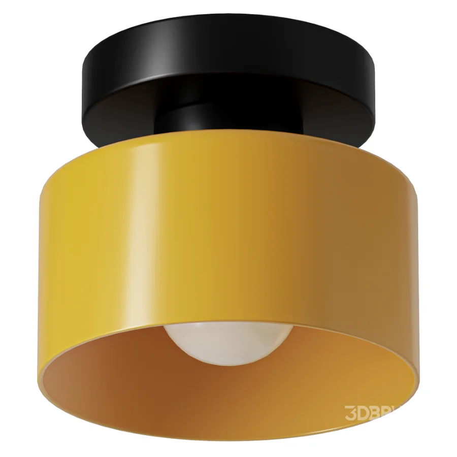 SohoLife Moriglaze Cylinder Glass Flush Ceiling Light Image 1