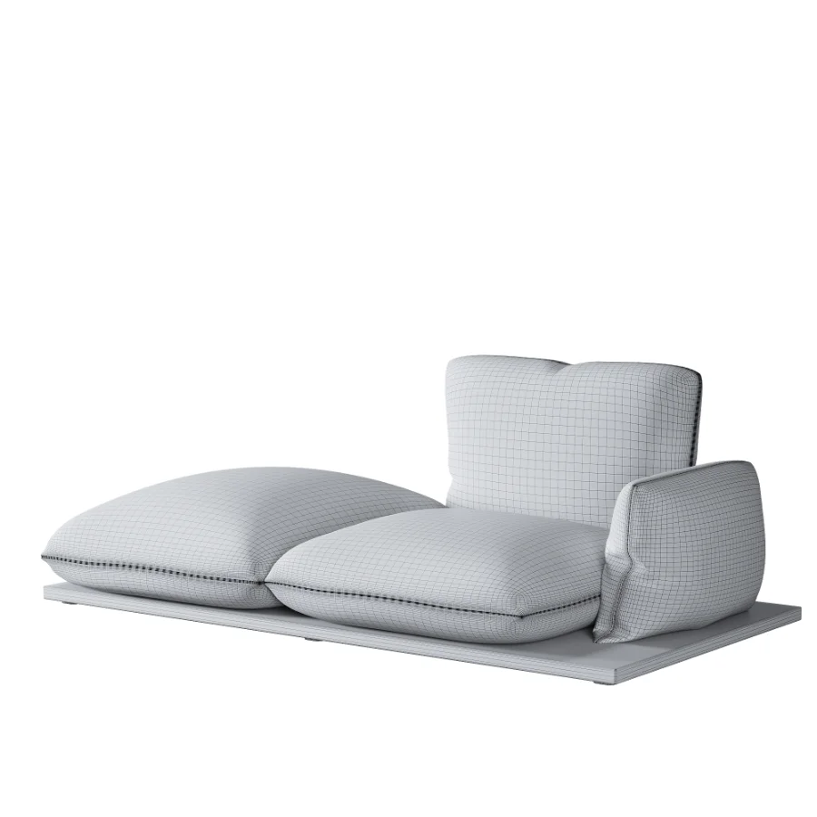 Aura armchair with a modern cushion shape Image 3