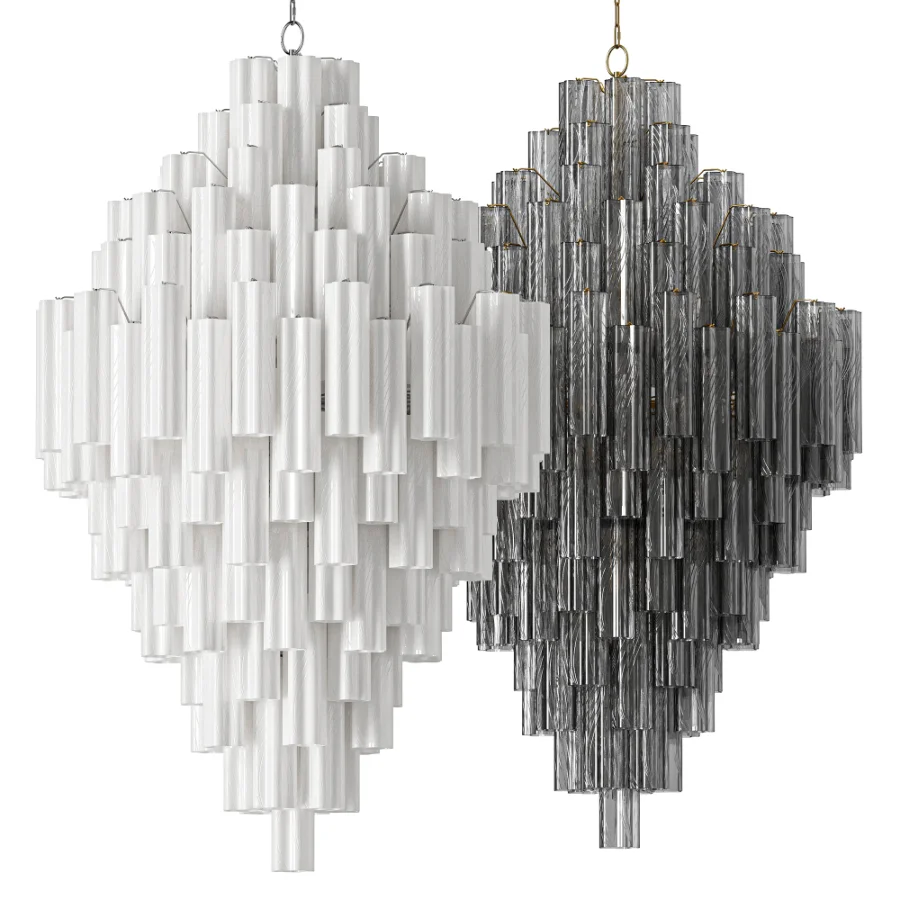 Addis Polished Chrome Chandelier White Image 4