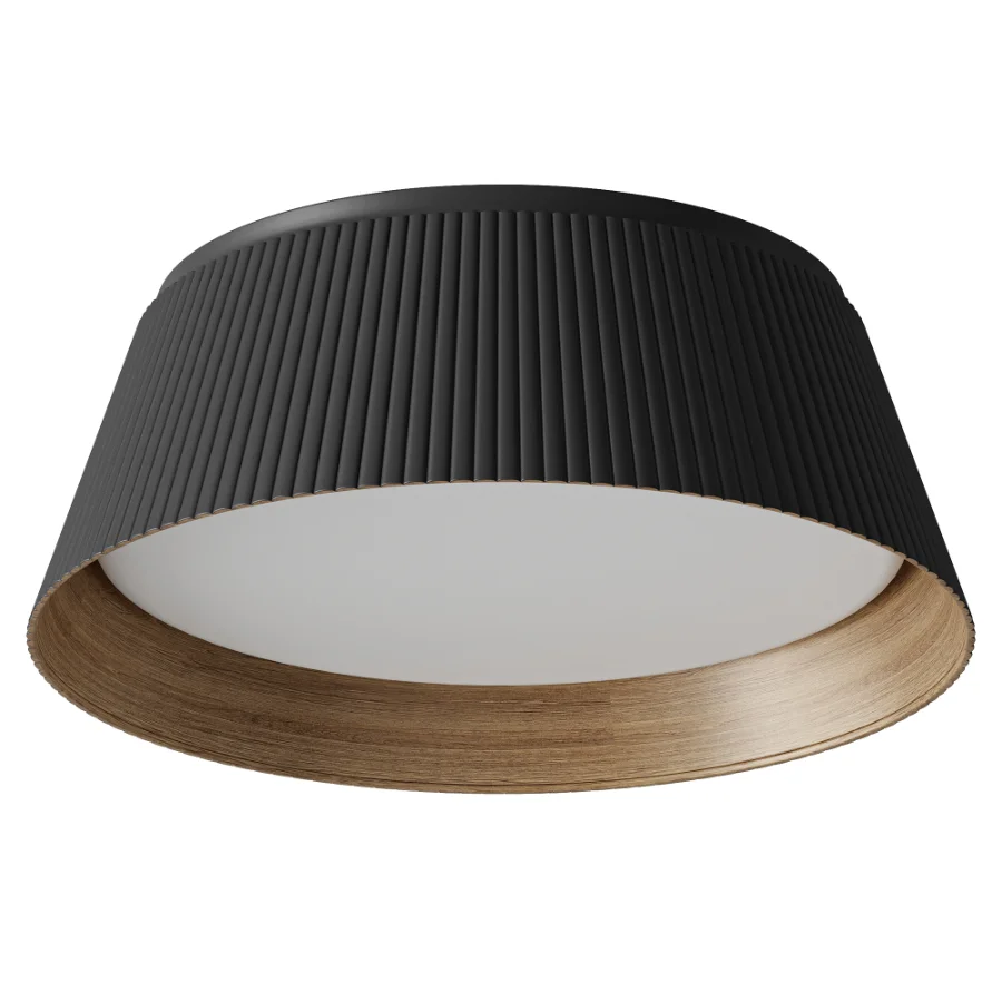 Modern Ribbed Ceiling Light Image 1