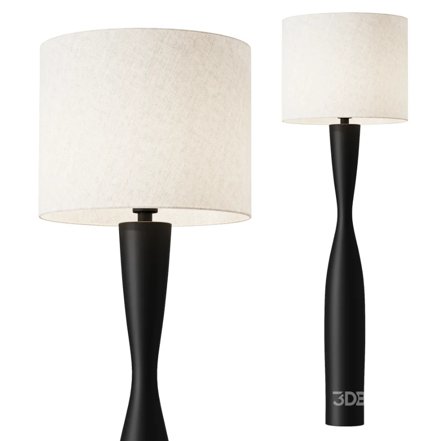 Callum Floor Lamp Base Black Image 1