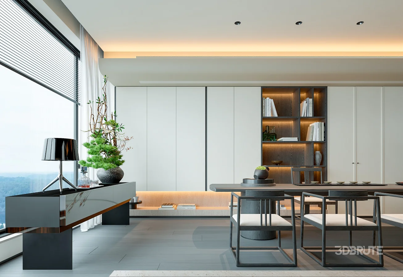 Eclectic living room and tea room interior Image 2