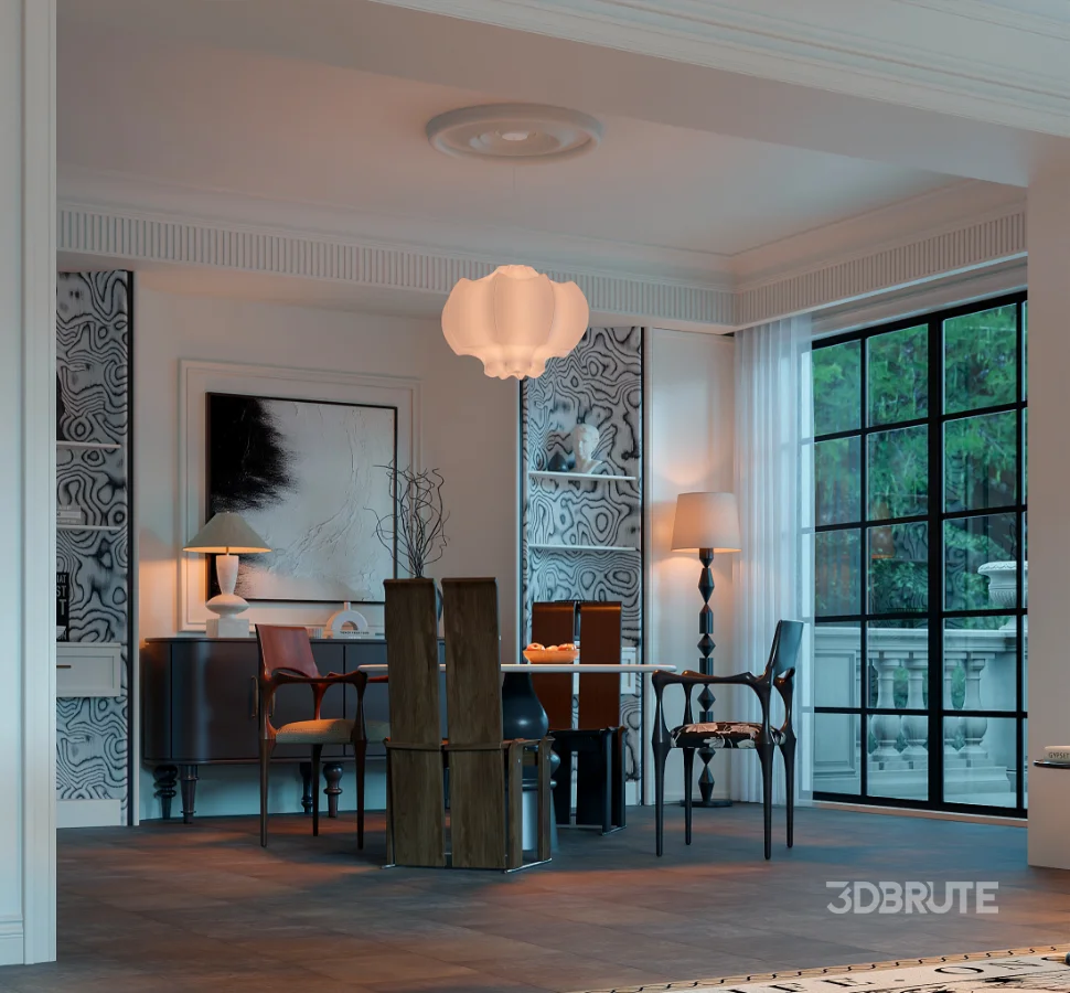 Eclectic living and dining room Image 3