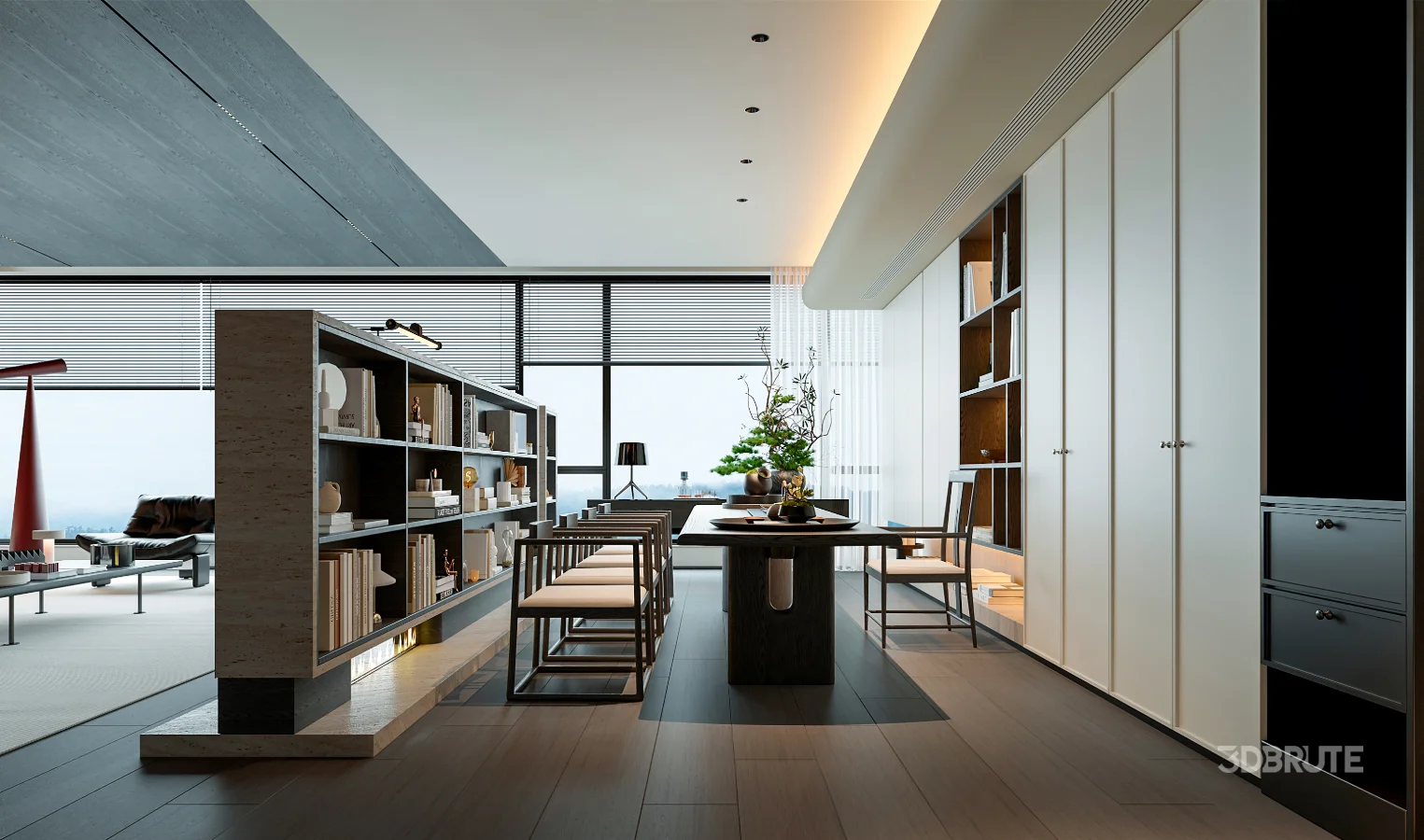 Eclectic living room and tea room interior Image 1