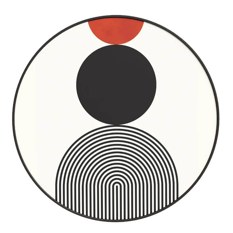 Lines and circles in harmony Costa Round Image 1
