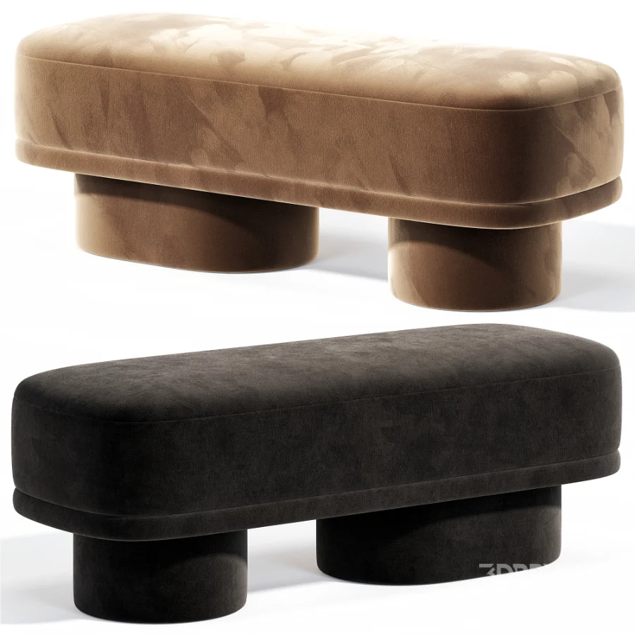 Lena Jacquard Pouf by Eve Furniture Image 3