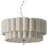 Stewart Modern Scalloped Linen Pendant Light - Thumbnail 1