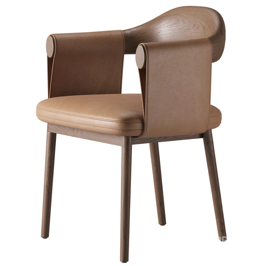 Gardner Modern Leather Dining Chair Image 2