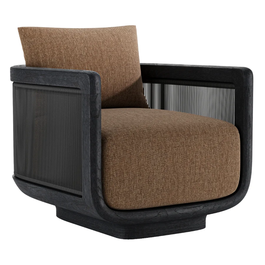 RH Brera Teak Lounge Chair Image 2